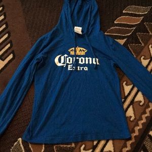Corona extra long sleeve hooded shirt